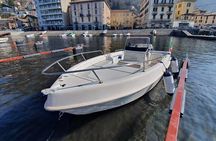 2 Hours Boat Rental Without License 40hp Engine on Lake Como