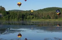 Hot air balloon flight over Green Mountains of Vermont