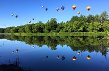 Hot air balloon flight over Green Mountains of Vermont