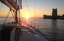 Sunset cruise along the Tagus River in Lisbon
