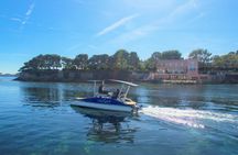 Solar-powered boat cruise on the French Riviera