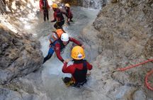Kids canyoning tour in the Rosengarten Canyon in Imst