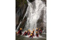 Slide and jump advanced canyoning tour in the Auerklamm Canyon