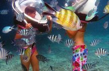 Walking under the sea in Mauritius