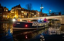 Amsterdam premium canal cruise in an open boat with all drinks included