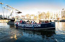 Amsterdam premium canal cruise in an open boat with all drinks included