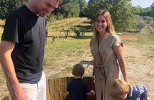 Grape stomping experience at Les Pastras