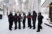 Long (70km) snowmobile safari in Lapland