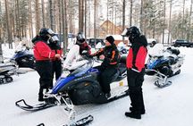 Long (70km) snowmobile safari in Lapland