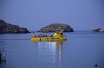 Boat ride on Hippo Submarine in Lindos and swim at Navarone Bay