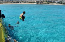 Boat ride on Hippo Submarine in Lindos and swim at Navarone Bay