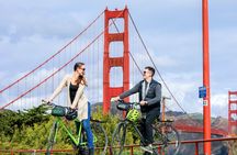 Golden Gate Bridge bike rental with route map