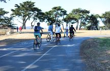 Golden Gate Bridge bike rental with route map