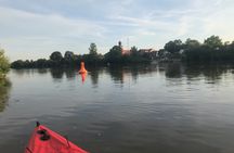 Guided kayak tour on the Neckar near Ladenburg