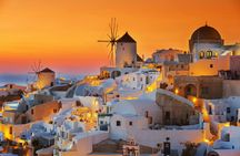 Volcanic islands sunset dinner cruise in Santorini