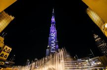 Burj Khalifa Atmosphere Restaurant dining and Dubai by night
