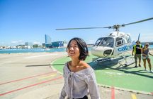Barcelona 360º Skywalk: walking tour, helicopter and boat ride