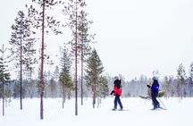 Ivalo snowshoeing and ice fishing combo tour