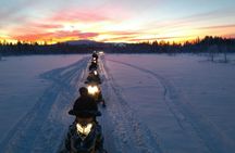 Snowmobile safari from Levi airport to hotel