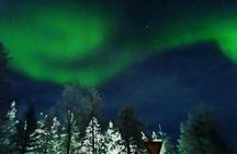 Levi snowmobile safari under the northern lights
