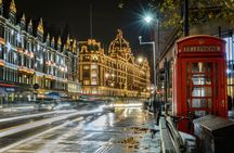 Open vintage bus tour of London Christmas lights