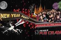 Prague New Year's Eve party pub crawl and Karlovy Lazne entrance