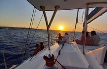 Sunset catamaran cruise with dinner in Rhodes