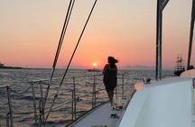Sunset catamaran cruise with dinner in Rhodes