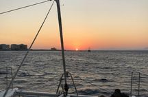 Sunset catamaran cruise with dinner in Rhodes
