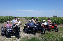 Full day tour of the Bordeaux vineyards in a sidecar