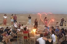 Evening camel ride Agafay desert with a traditional dinner