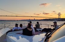 Bosphorus sunset cruise on luxury yacht with guide