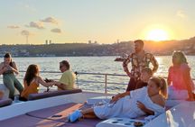 Bosphorus sunset cruise on luxury yacht with guide