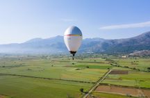 Private hot-air balloon flight over Lasithi Plateau at sunrise