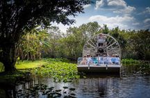 Everglades airboat ride with Biscayne Bay boat tour and transportation