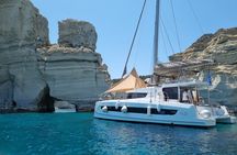 Catamaran cruise to Poliegos, Kleftiko and round trip of Milos