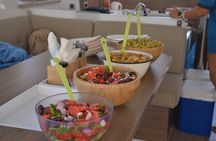 Catamaran cruise to Poliegos, Kleftiko and round trip of Milos
