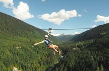 Sasquatch zipline tour over Fitzsimmons valley
