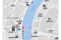 Panorama river boat cruise in Cologne