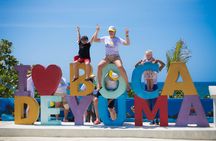 Tour of Boca de Yuma cliffs and beach with pick-up and boat ride