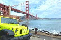 Private city, Muir Giant Redwoods and Sausalito convertible jeep tour