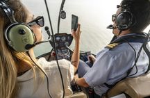 Helicopter flight above Lisbon
