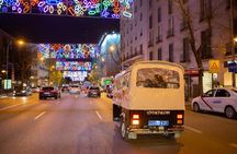 Madrid Christmas lights tour by private Eco Tuk Tuk