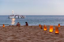 Sunset guided boat trip with secluded beach BBQ from Albufeira
