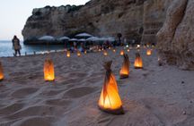Sunset guided boat trip with secluded beach BBQ from Albufeira