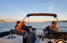 Sightseeing cruise with glass of champagne in Lisbon
