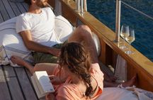 Sunset Frioul islands cruise on a classic ketch boat
