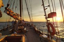 Sunset Frioul islands cruise on a classic ketch boat