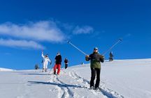 Snowshoeing tour in Pallas fells national park from Levi