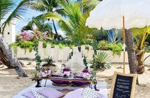 Private picnic on a Saint Martin beach